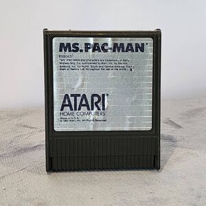 Atari 400 Ms Pac Man Game Silver Label Version RX8043 Left Vintage (untested)